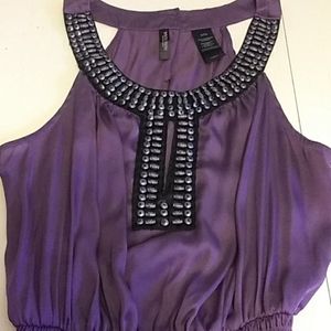 Bisou Bisou sleeveless purple top